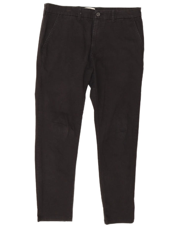 Pantaloni chino slim da uomo Marks & Spencer W36 L29 cotone nero
