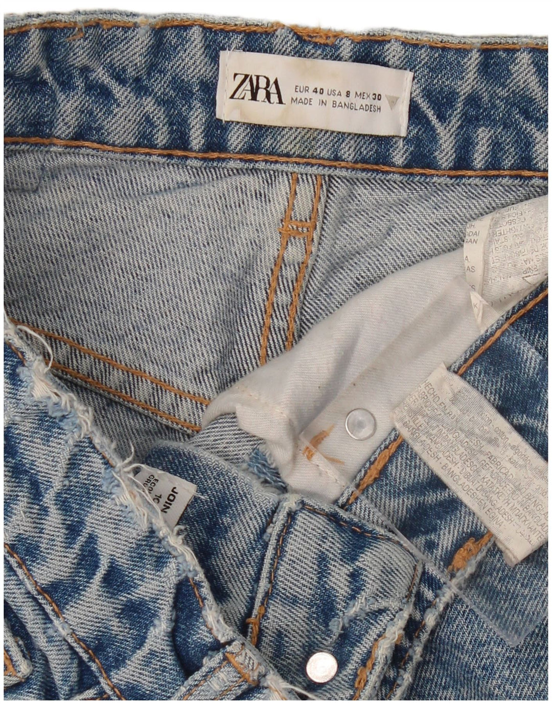 ZARA Womens Tapered Jeans EU 40 Medium W30 L27 Blue Cotton