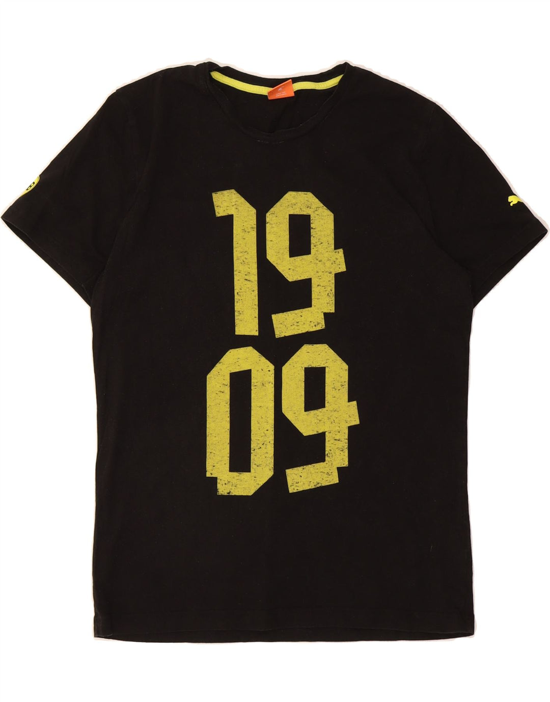 PUMA Mens Graphic T-Shirt Top Large Black Cotton Vintage Puma and Second-Hand Puma from Messina Hembry 
