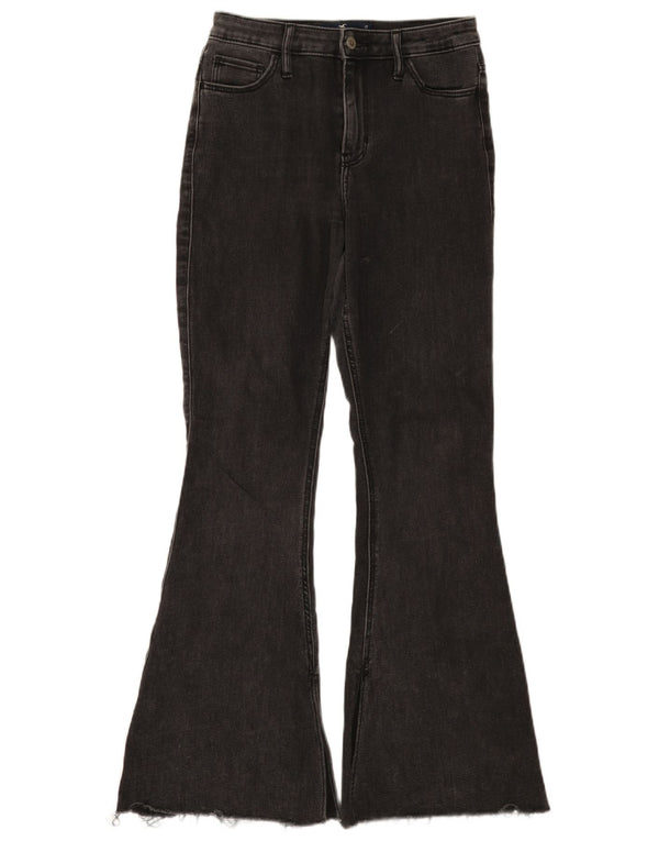 Jeans Hollister a vita alta svasati da donna W27 L31 cotone nero