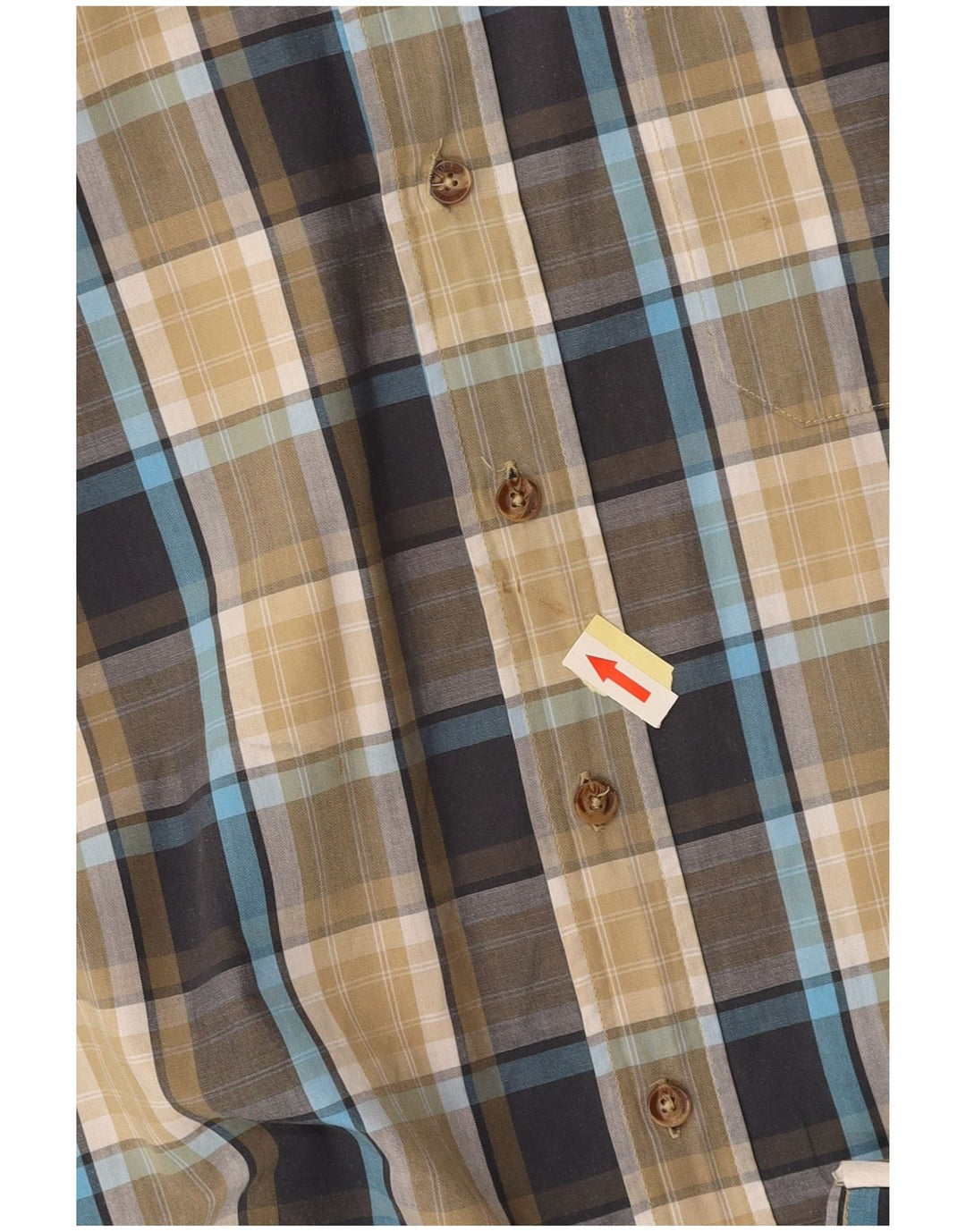 CAMEL ACTIVE Camicia a maniche corte da uomo in cotone a quadri multicolori grandi