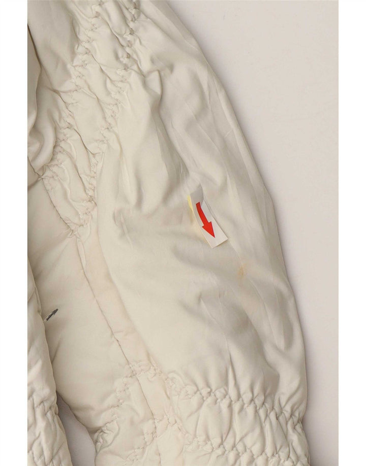 Piumino Donna Trussardi Jeans IT 40 Small Bianco Poliestere