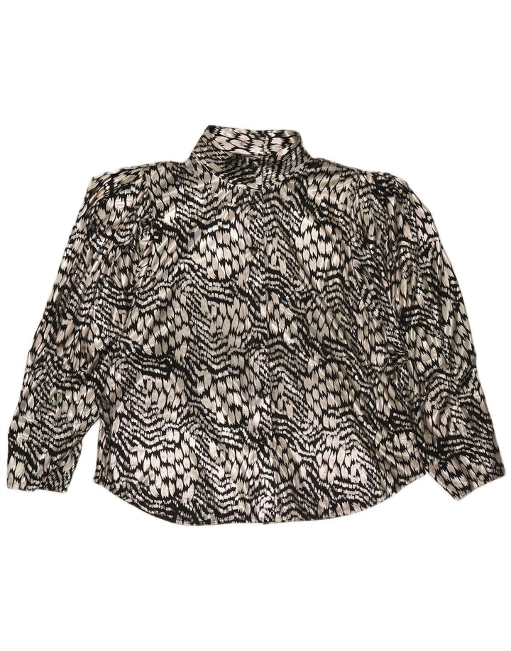 Camicetta da donna Yessica EU 44 XL Argento Poliestere con stampa animalier