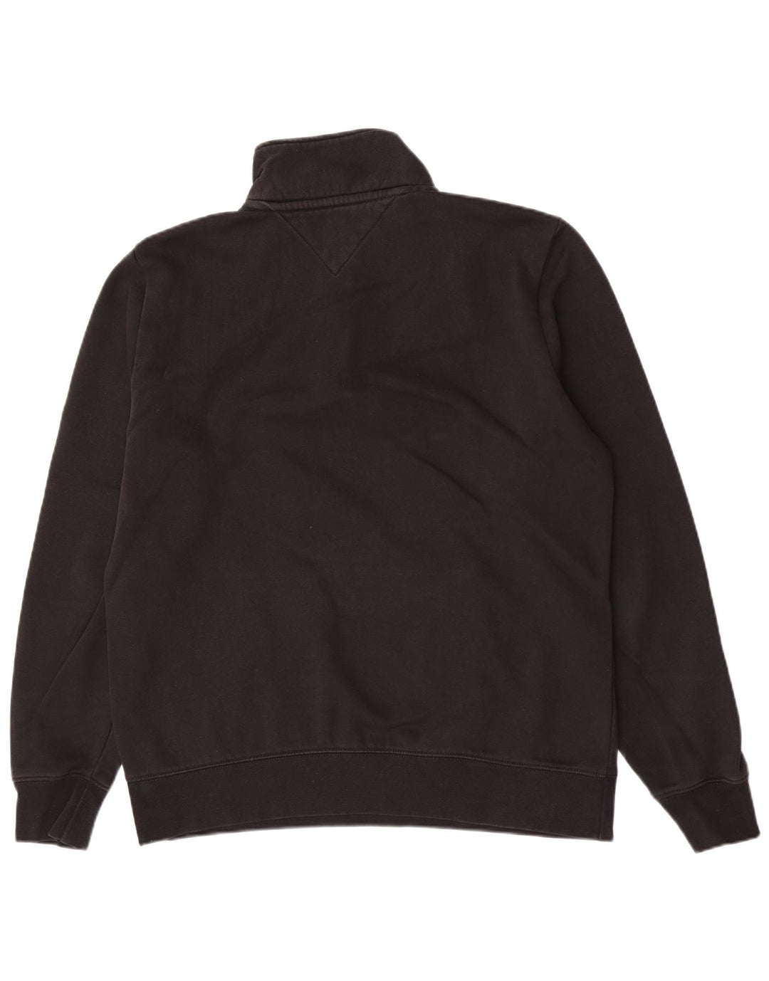 Tommy Hilfiger Felpa con collo con zip grafica da uomo Maglione cotone nero medio