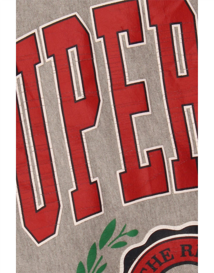 Felpa con grafica da donna SUPERDRY UK 8 Small Grey Colourblock