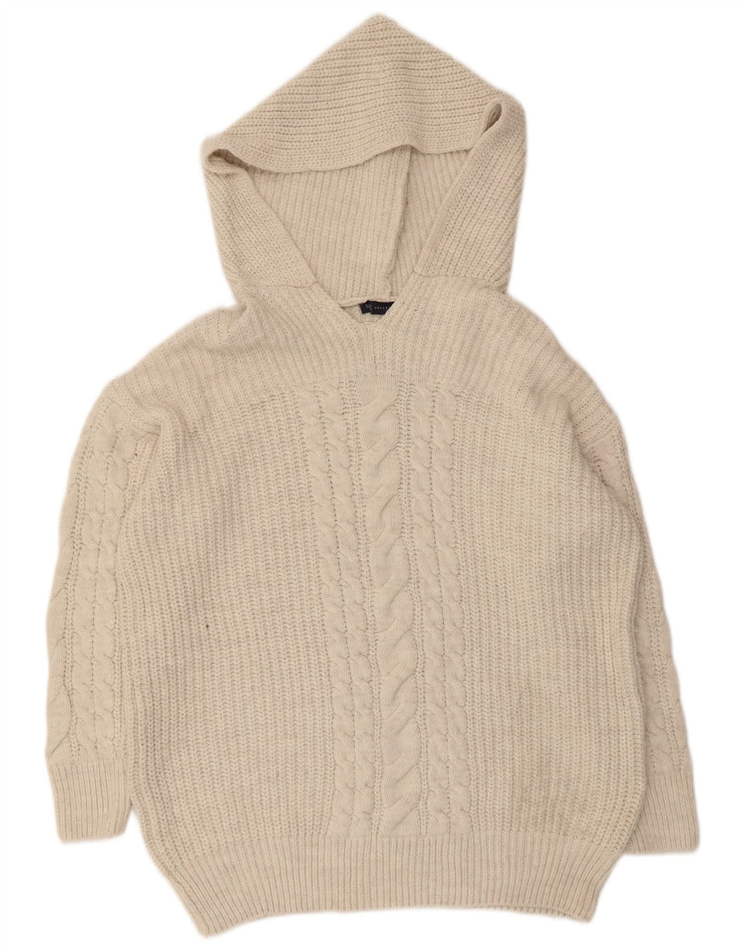 Maglione oversize con cappuccio da donna Marks & Spencer UK 10 piccolo bianco