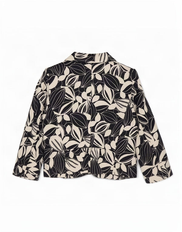 Giacca blazer con maniche a 3/4 da donna Marks & Spencer UK 14 Medium White Floral