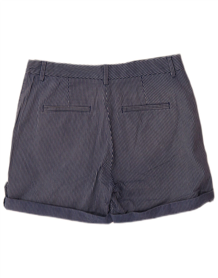 Pantaloncini chino da donna Marks & Spencer UK 12 medi W32 cotone a righe blu