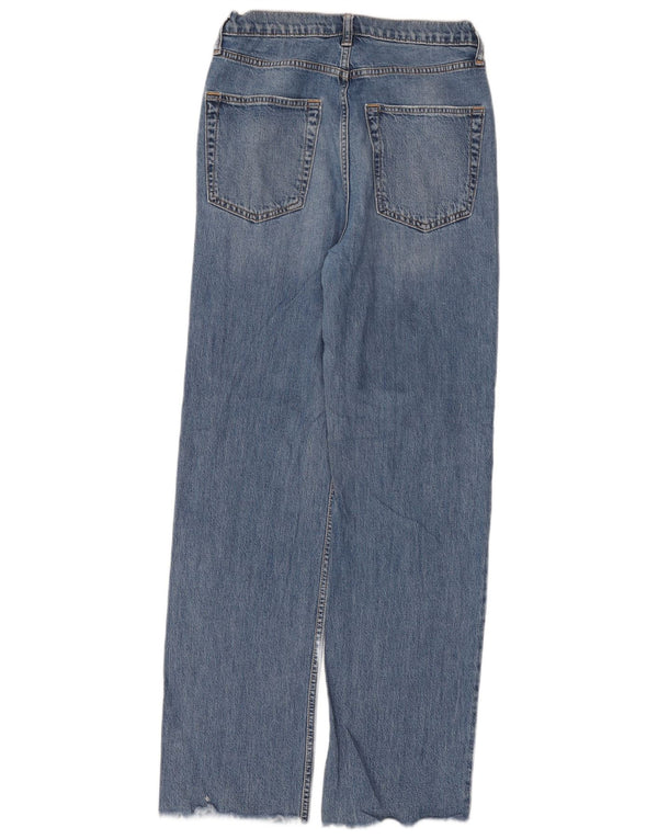 Jeans larghi da donna a vita alta Gap W27 L31 cotone blu