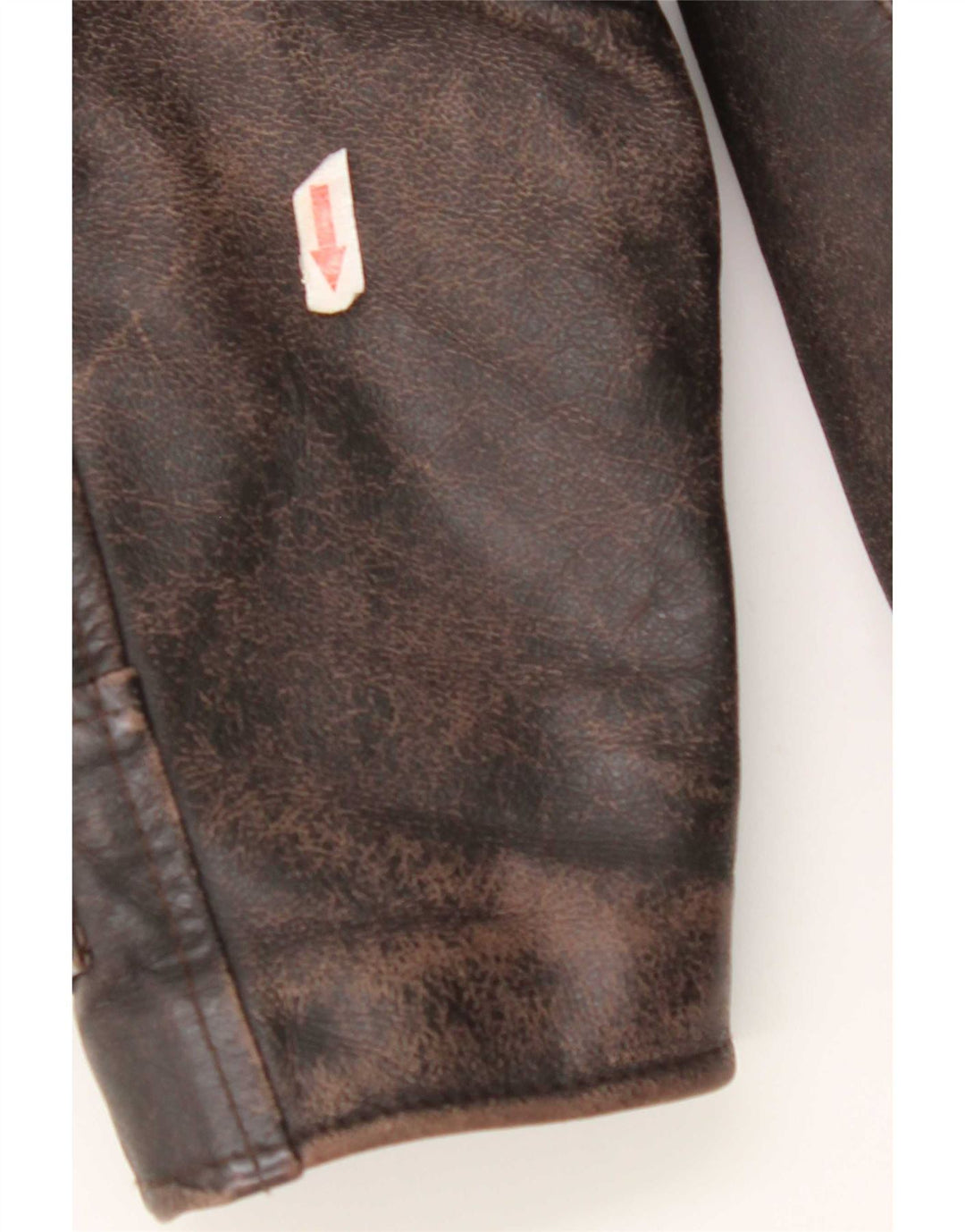 Giacca in pelle vintage da uomo UK 40 grande in pelle marrone