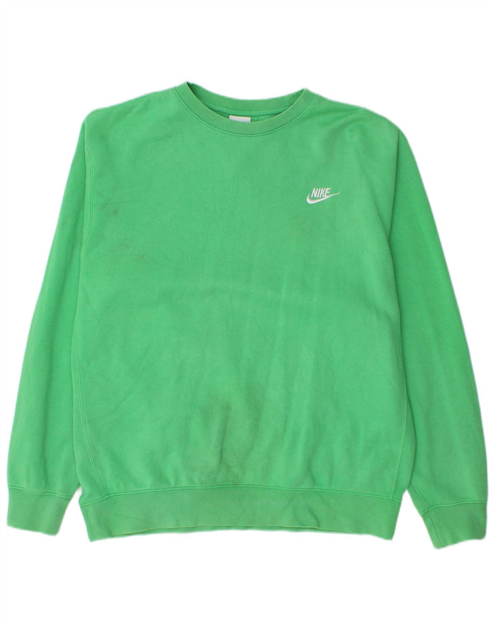Felpa da uomo Nike Loose Fit, maglione, cotone verde medio