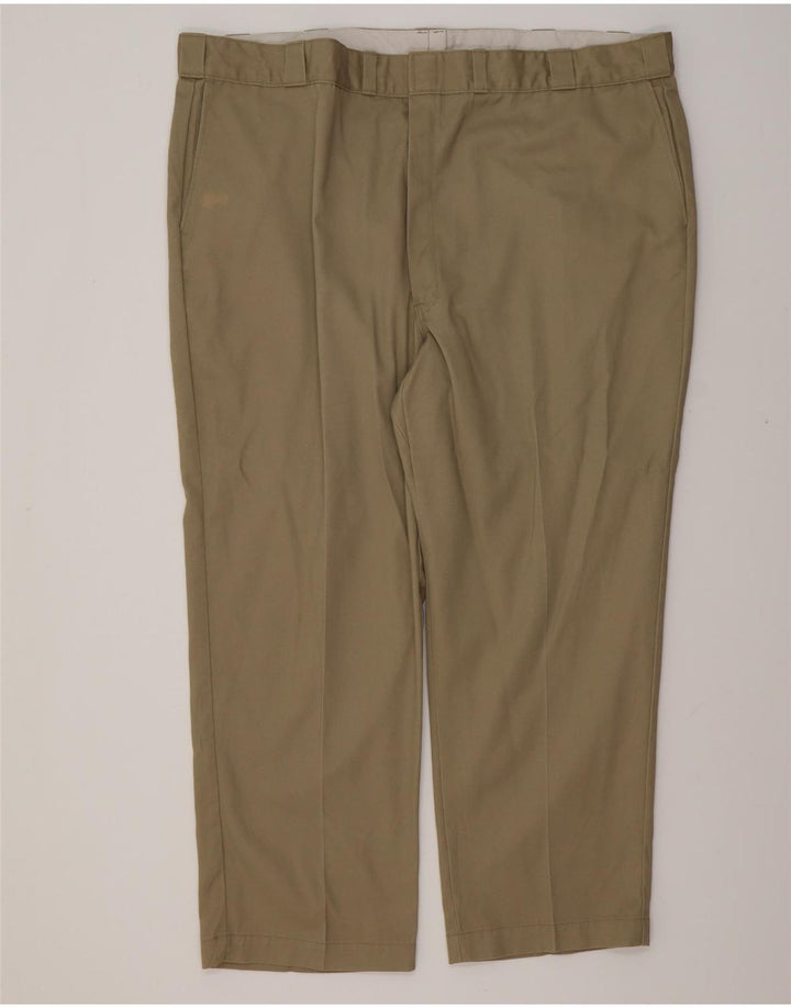 DICKIES Pantaloni chino dritti da uomo W50 L30 cotone kaki