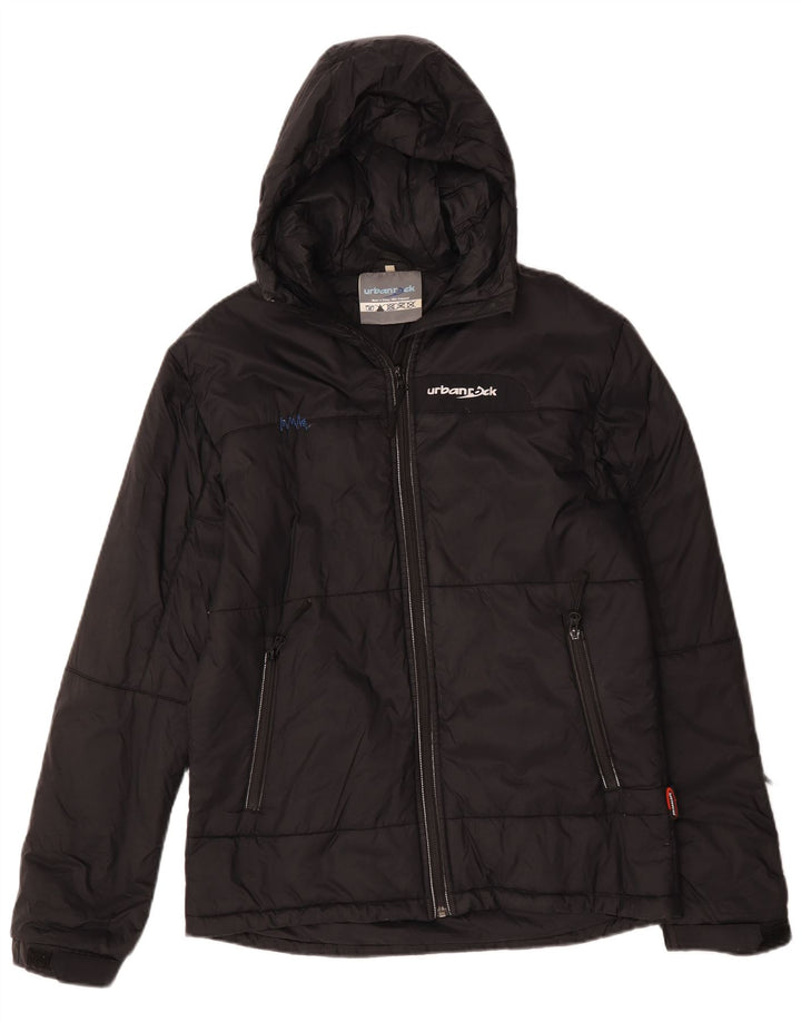 Giacca imbottita con cappuccio da uomo Urbanrock UK 40 grande poliestere nero