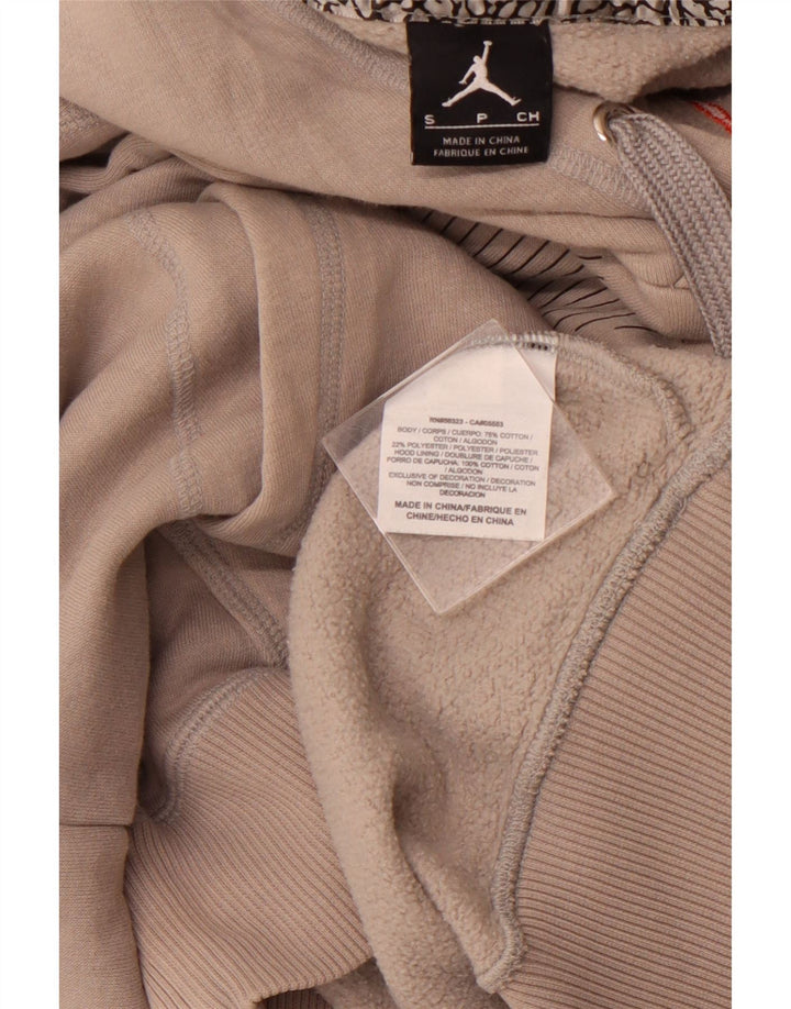 Felpa con cappuccio grafica da uomo JORDAN piccola in cotone grigio