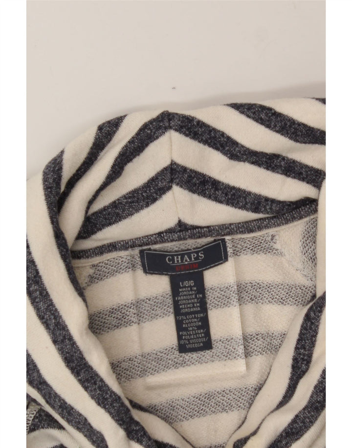 CHAPS Womens Top 3/4 Sleeve UK 16 Large Beige Striped Cotton Vintage Chaps and Second-Hand Chaps from Messina Hembry 