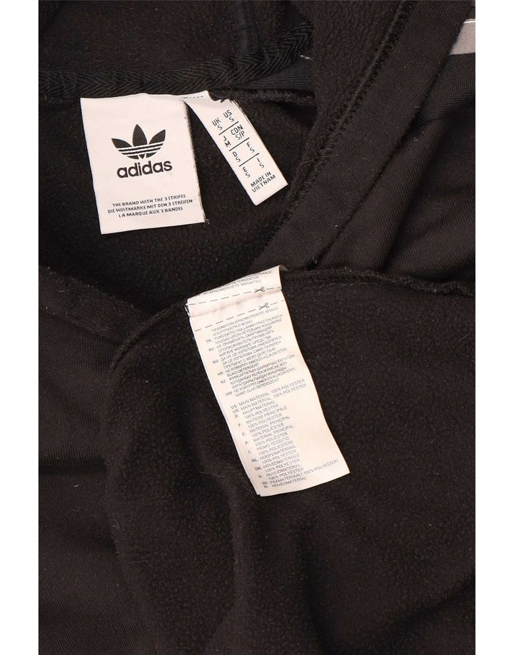 Felpa con cappuccio grafica da uomo Adidas, piccola, in poliestere color block nero