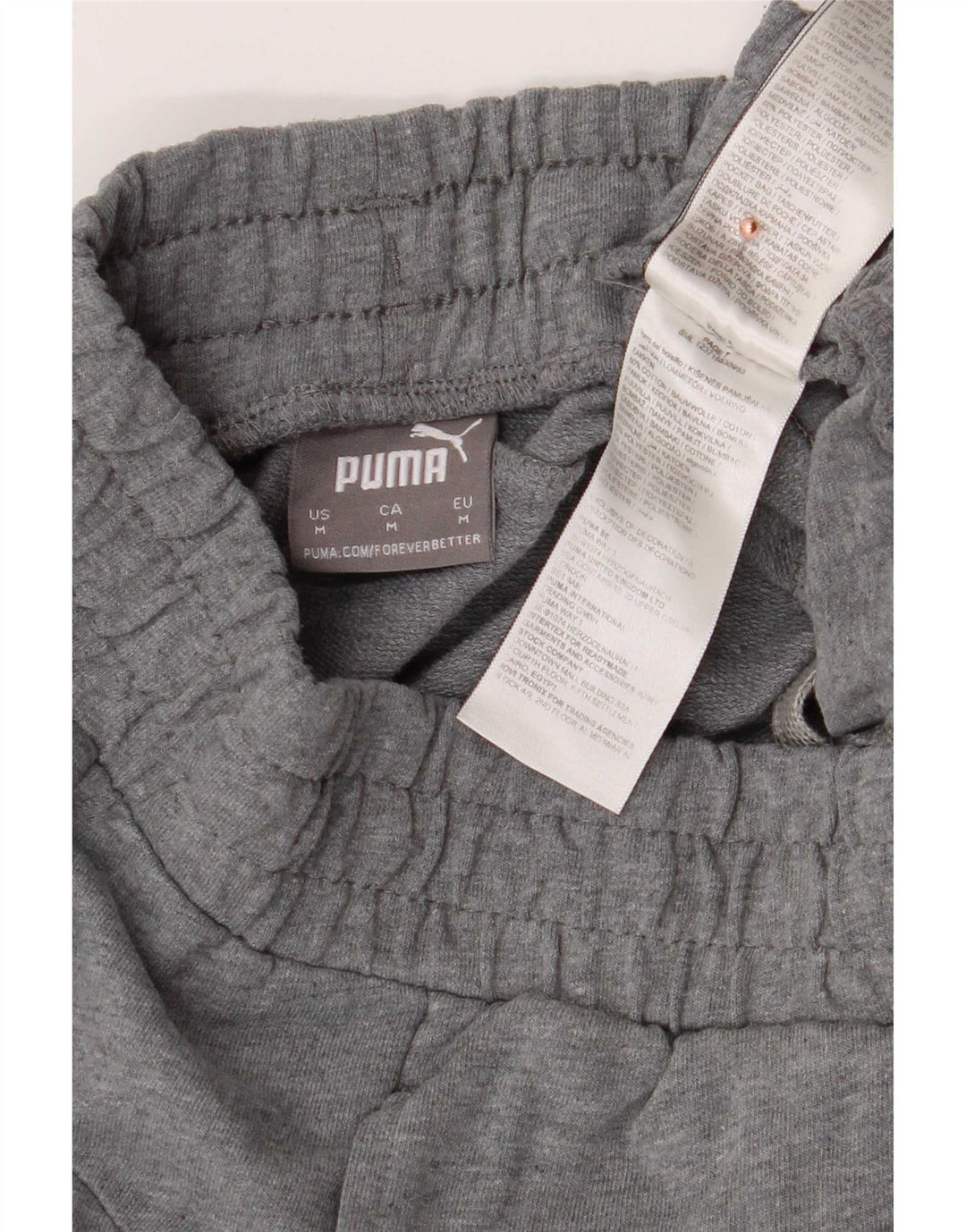 Pantaloncini sportivi da uomo Puma in cotone grigio medio