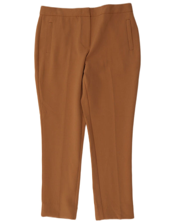 Pantaloni chino a vita alta da donna Marks & Spencer UK 14 Large W32 L27 Beige