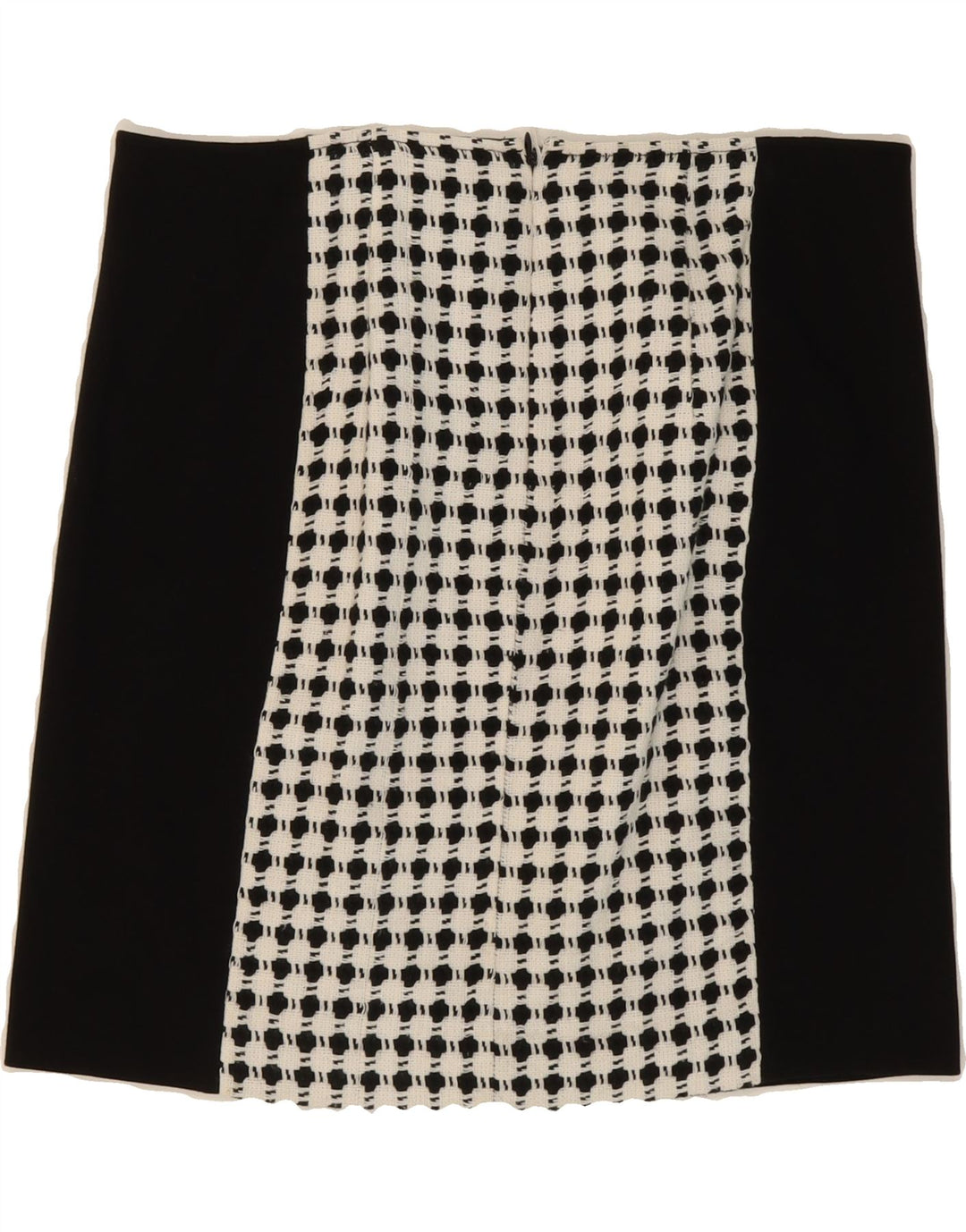 DKNY Womens Mini Straight Skirt US 10 Large W32  Black Check Cotton Vintage Dkny and Second-Hand Dkny from Messina Hembry 