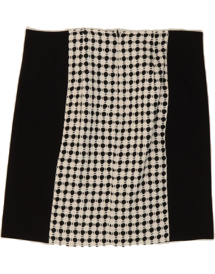 DKNY Womens Mini Straight Skirt US 10 Large W32  Black Check Cotton Vintage Dkny and Second-Hand Dkny from Messina Hembry 