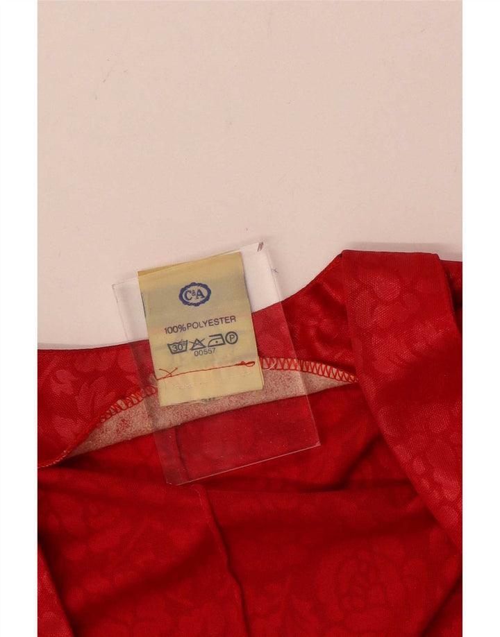 Top Bolero da donna C&A EU 38 Poliestere floreale rosso medio