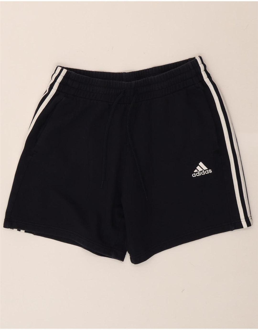 ADIDAS Mens Sport Shorts Large Navy Blue Cotton Vintage Adidas and Second-Hand Adidas from Messina Hembry 
