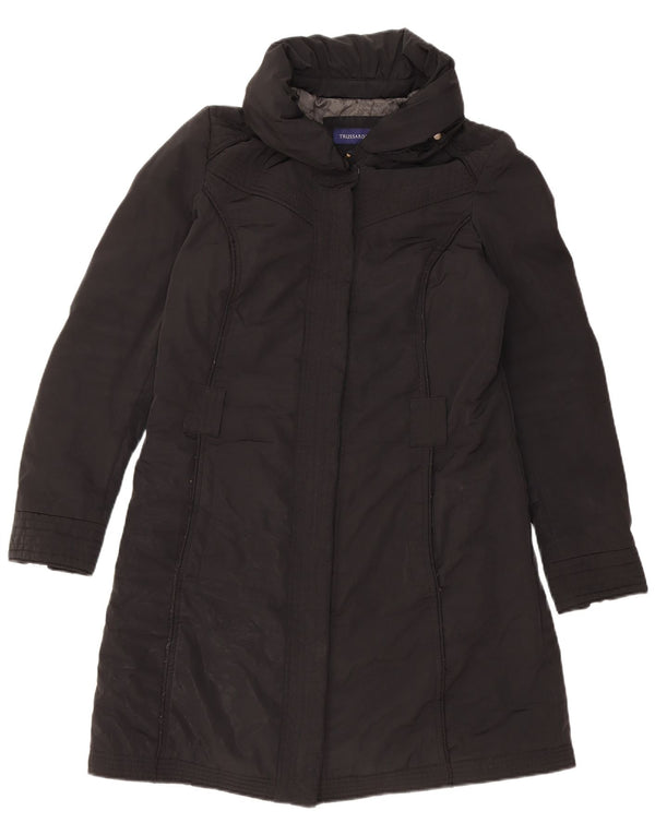 Cappotto Giacca a Vento Donna TRUSSARDI JEANS IT 44 Medio Nero Poliestere
