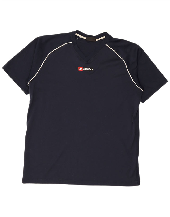 T-shirt da uomo Lotto Top 2XL poliestere blu navy