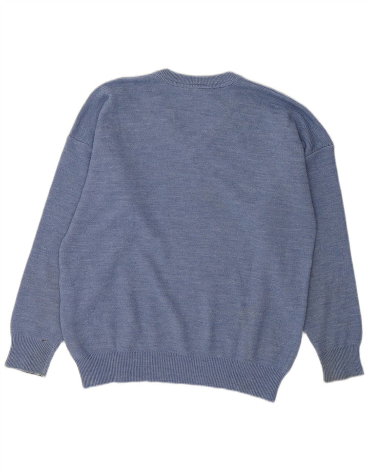 Maglione da uomo con scollo a V Lacoste taglia 5 grande in lana blu