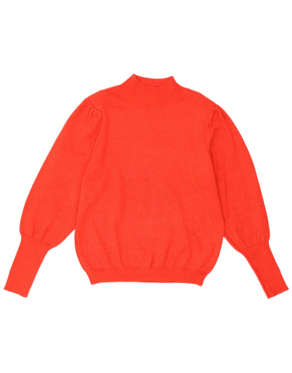 Marks & Spencer Womens Turtle Neck Jumper Sweater UK 14 Large Red Viscose
