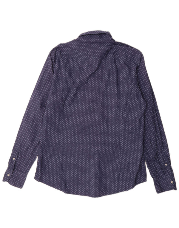 Camicia Zara da uomo grande blu navy floreale
