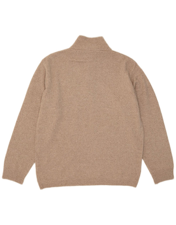 Marlboro Classics Maglione da uomo con zip e collo 2XL Lana beige