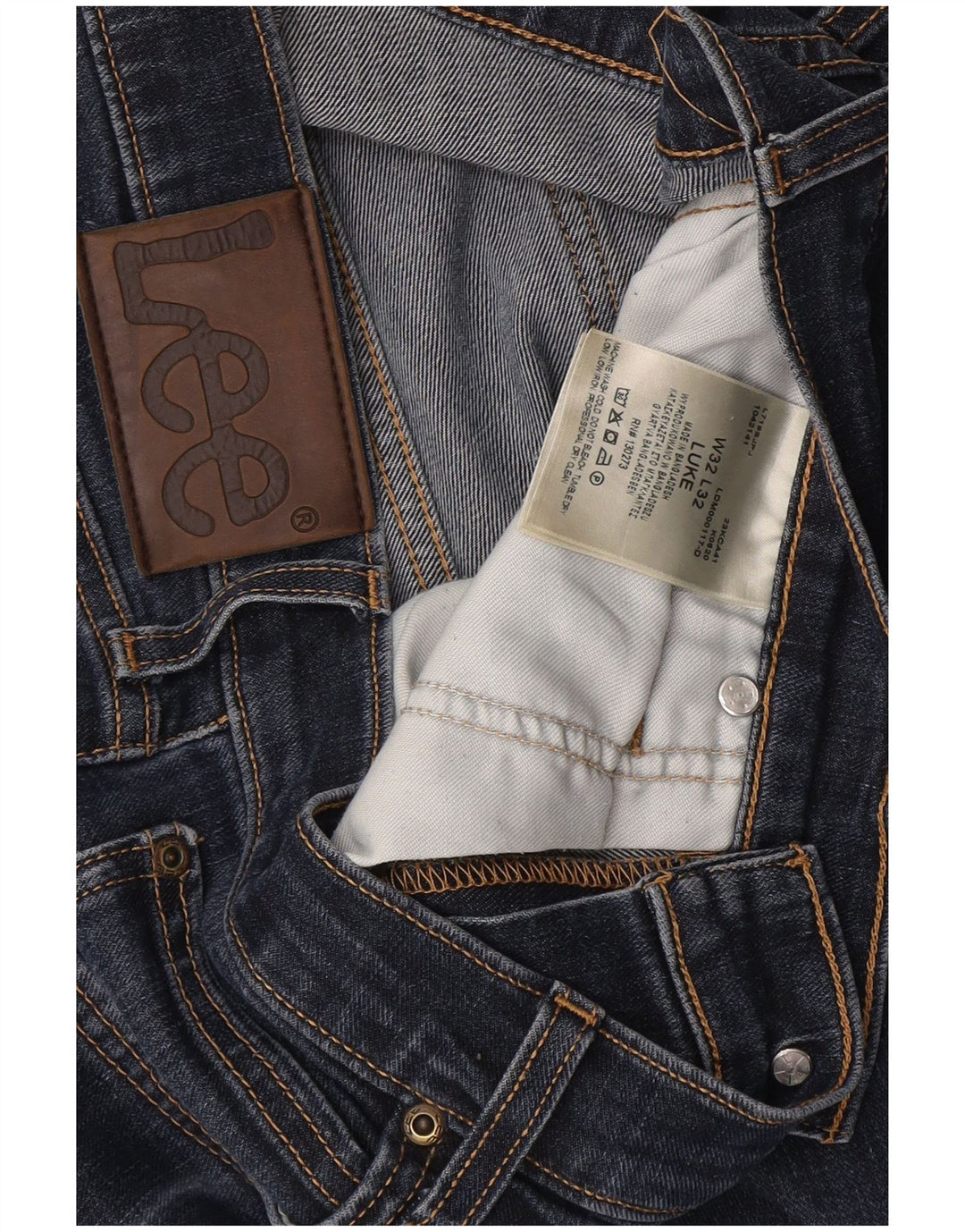 Jeans Lee Luke Slim da uomo W32 L32 in cotone blu navy