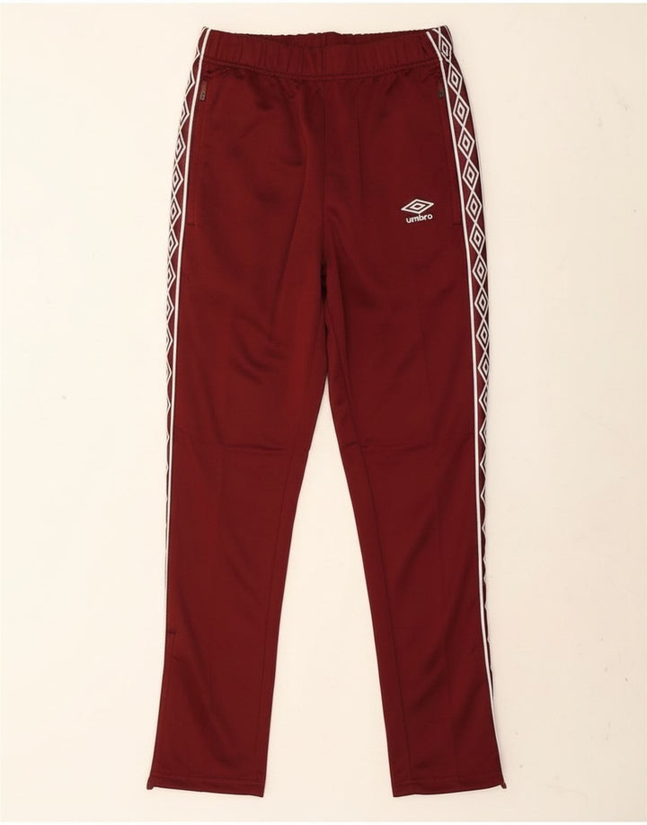 Pantaloni da tuta con grafica Umbro da uomo piccoli in poliestere bordeaux