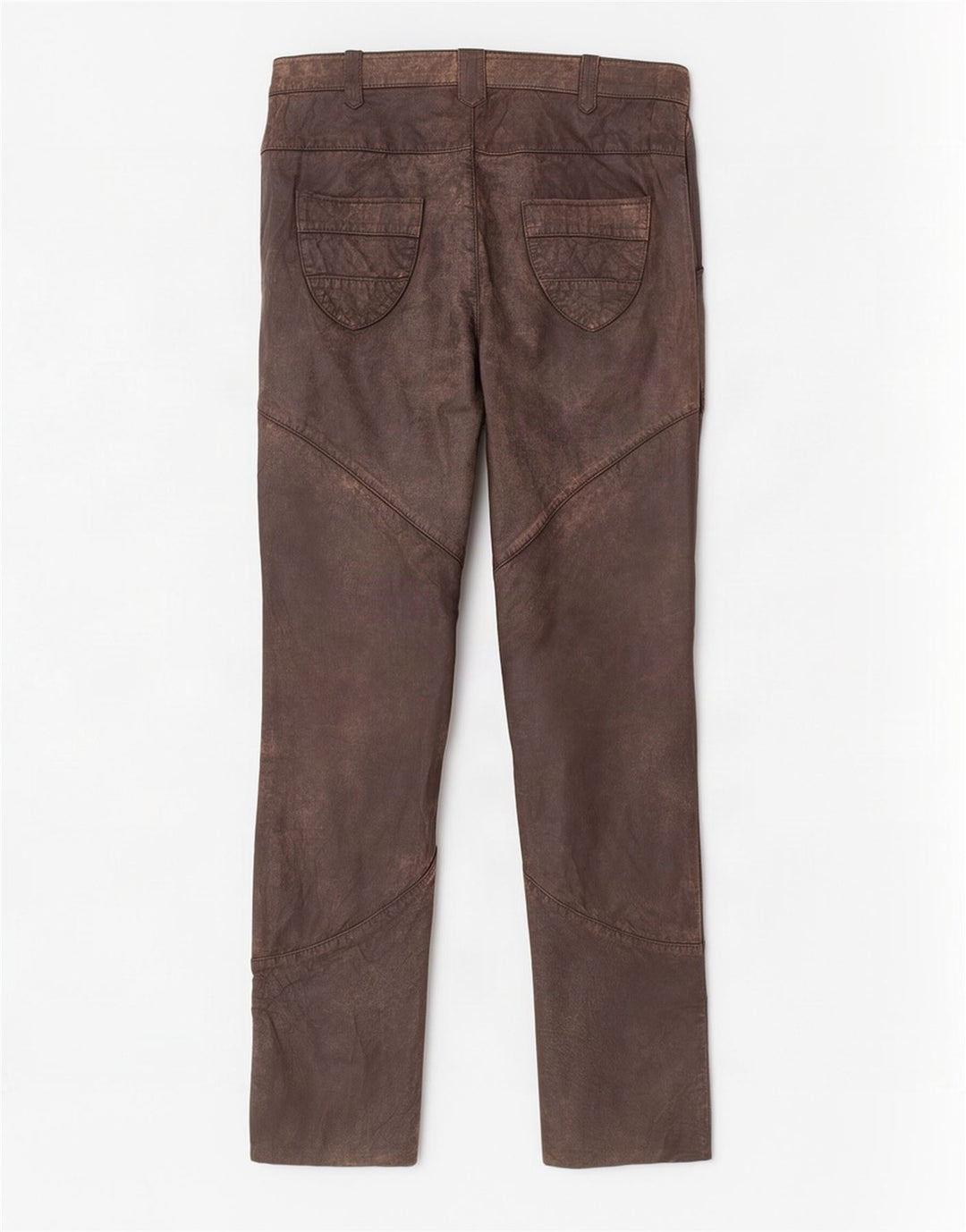 Pantaloni in pelle slim da donna Alba Moda EU 36 Small W26 L32 Marrone