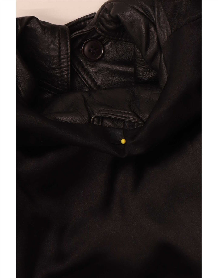 Giacca in pelle vintage da uomo IT 50 grande nera