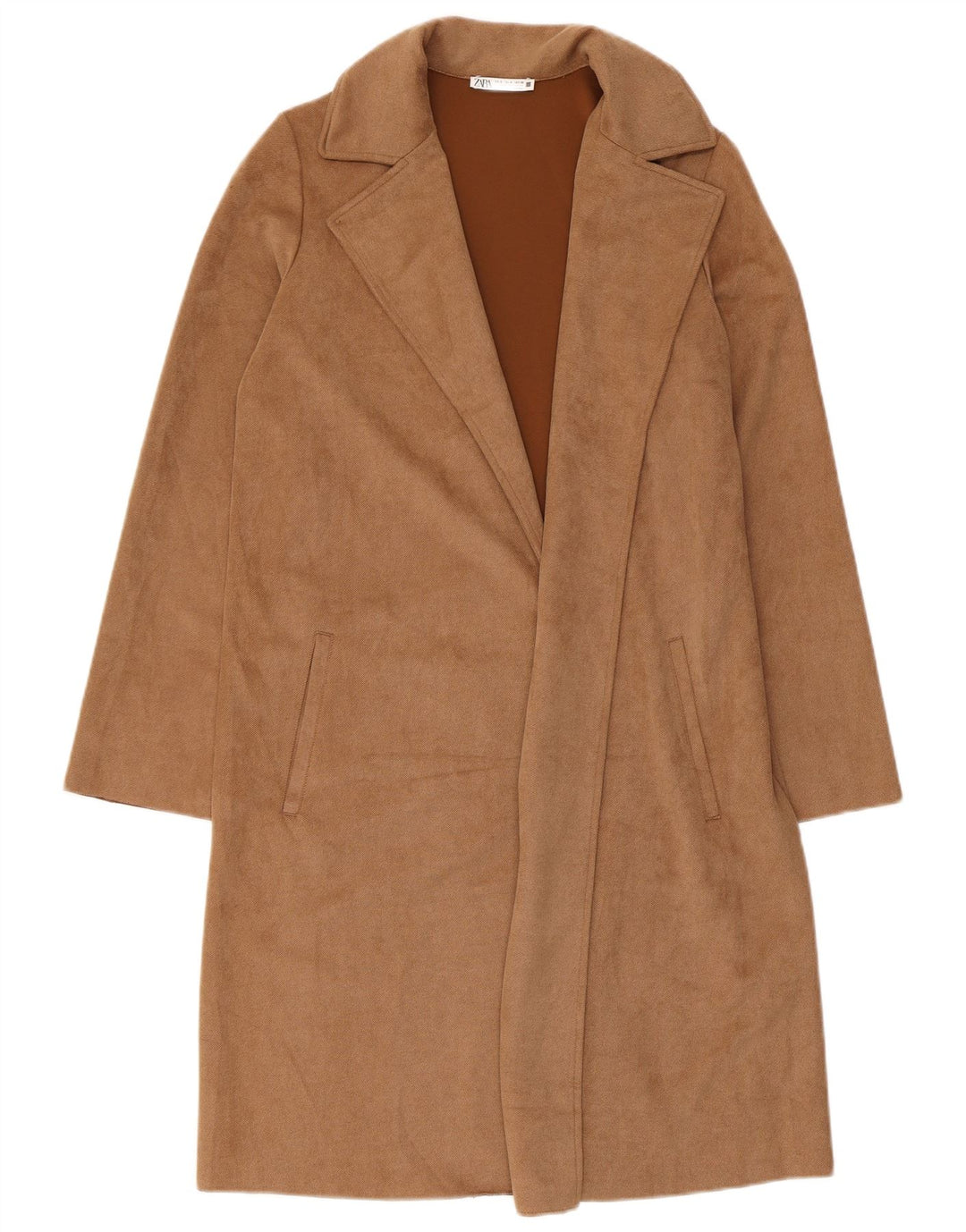 Cappotto Zara da donna UK 10 piccolo in poliestere marrone