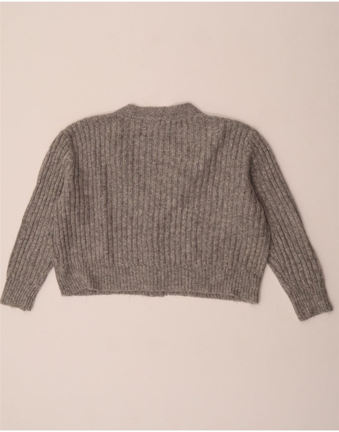 Maglione cardigan oversize corto da donna Marks & Spencer UK 16 grande grigio