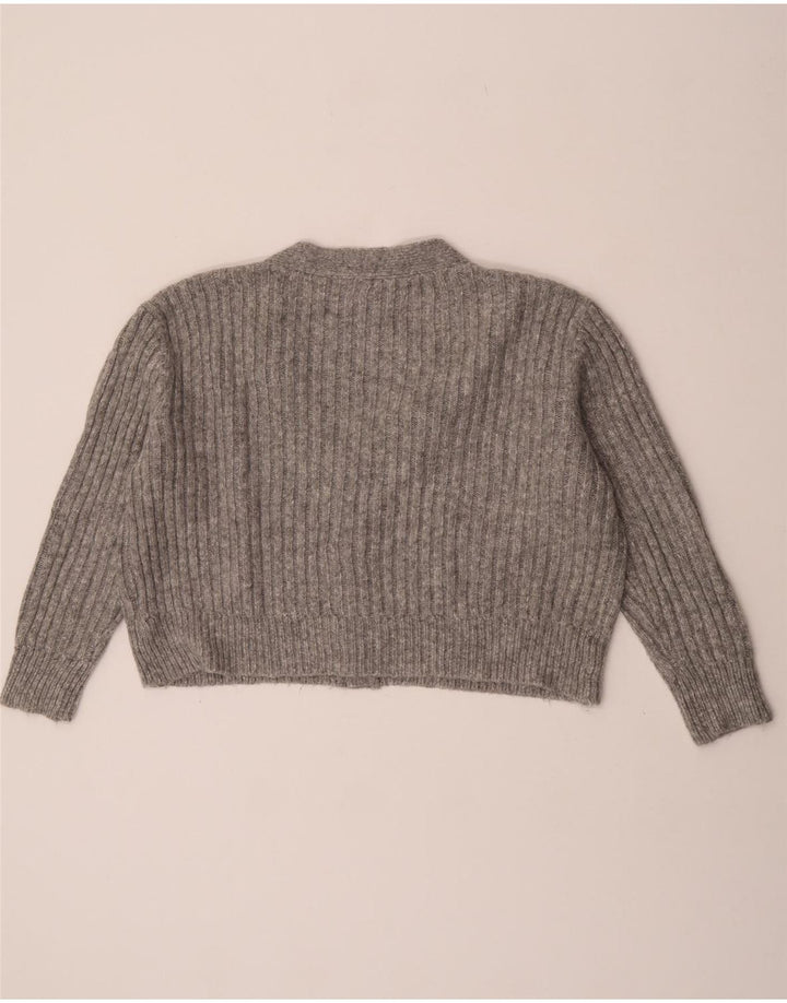 Maglione cardigan oversize corto da donna Marks & Spencer UK 16 grande grigio