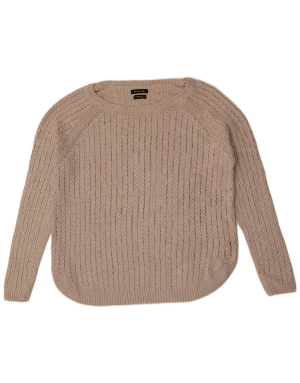 Maglione maglione con scollo a barca da donna Massimo Dutti UK 14 Cotone grigio medio