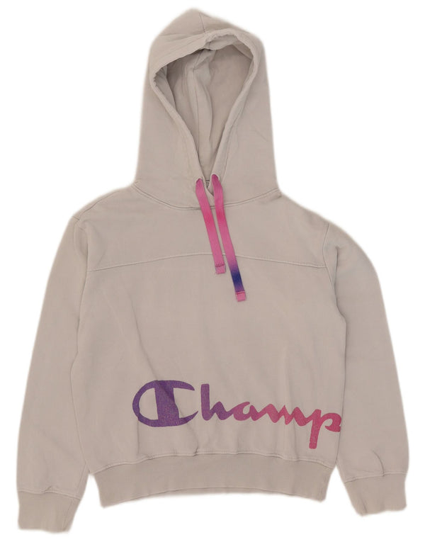 Maglione con cappuccio oversize grafico da donna Champion UK 6 XS cotone bianco