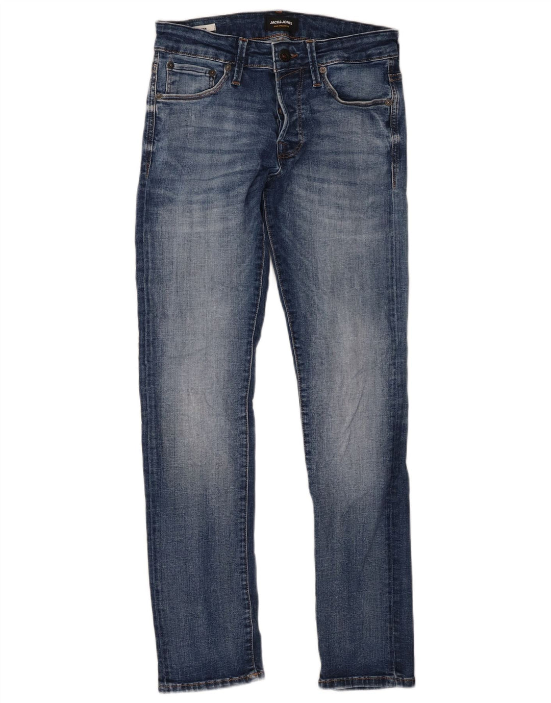 Jack & Jones Uomo GLENN Slim Jeans W28 L30 Cotone Blu