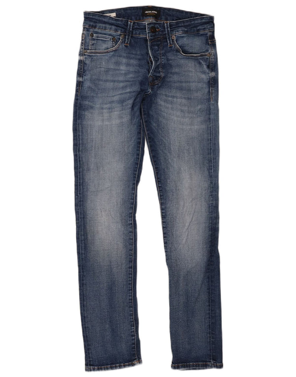 Jack & Jones Uomo GLENN Slim Jeans W28 L30 Cotone Blu