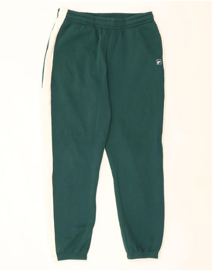 Pantaloni da tuta grafica da uomo Fila Joggers verde medio color block