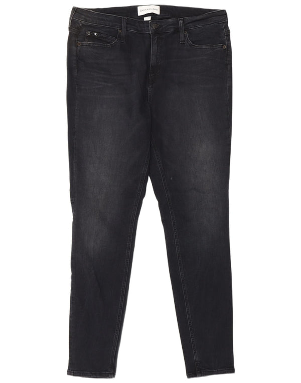 CALVIN KLEIN Jeans skinny da donna W33 L32 cotone nero