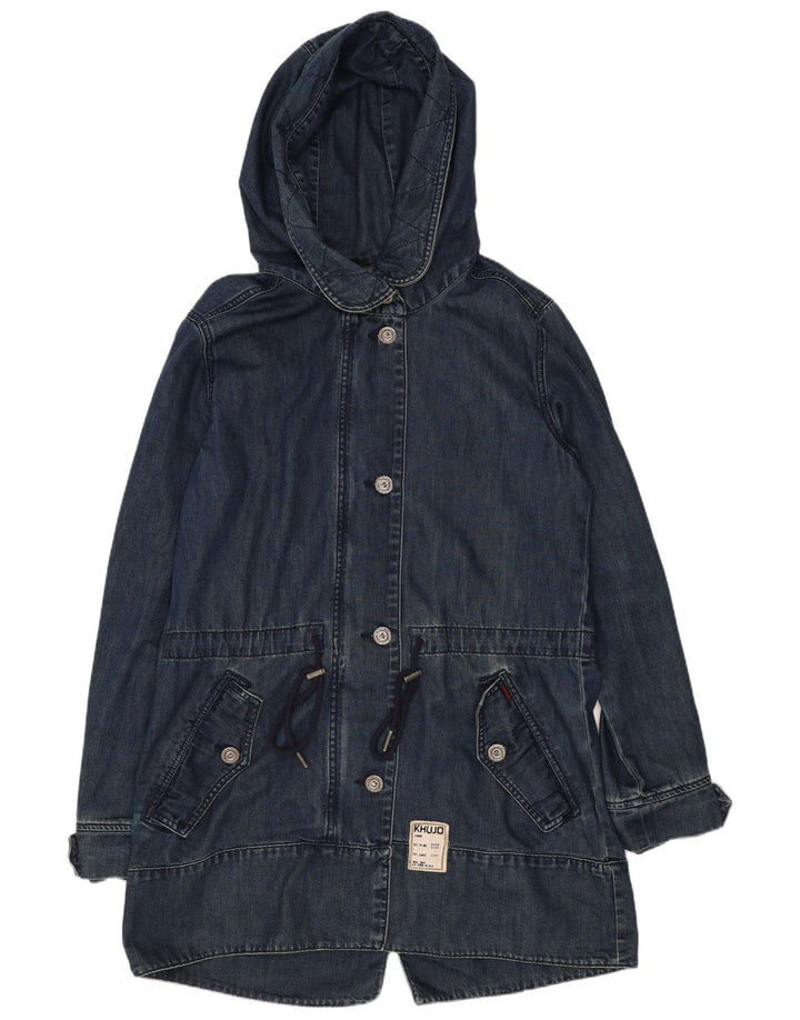 Montgomery con cappuccio da donna KHUJO UK 14 medio cotone blu navy