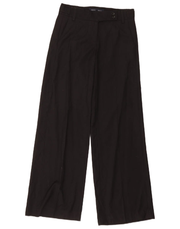 Pantaloni da abito a gamba larga da donna French Connection UK 8 piccoli W32 L34 neri