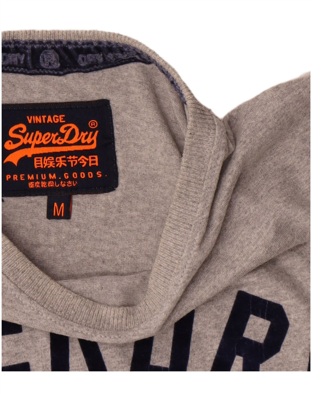 T-shirt grafica da uomo Superdry Top in cotone grigio medio