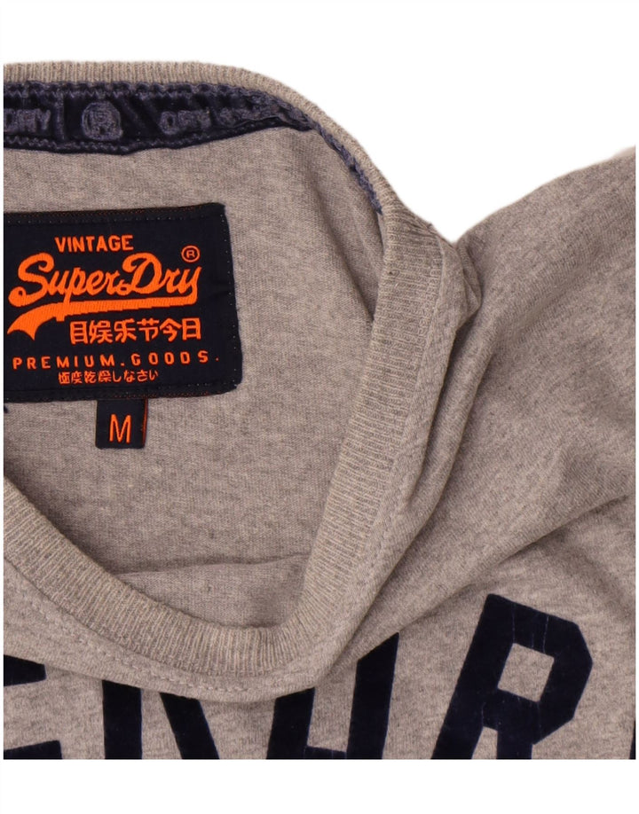 T-shirt grafica da uomo Superdry Top in cotone grigio medio