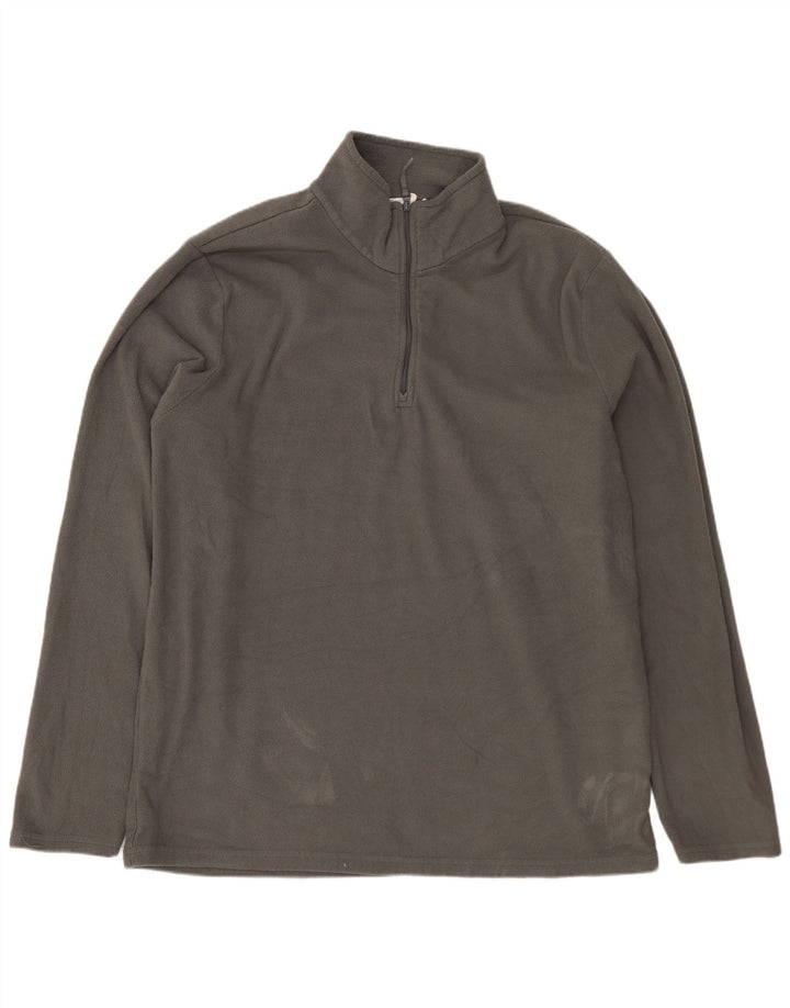 MOUNTAIN WAREHOUSE Maglione in pile da uomo con zip e collo grande in poliestere grigio